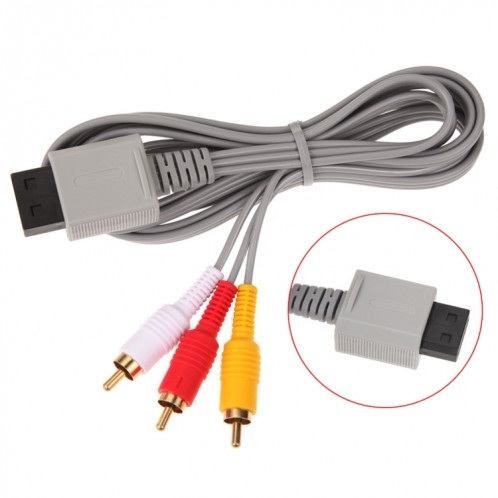 Câble composant 1,8 m Câble audio vidéo AV Composite 3 RCA pour la sortie vidéo principale 480p la plus nette pour la console Nintendo Wii SH37661859-04