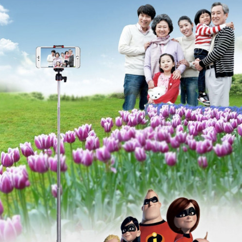 Benro MK10 Mobile Phone Live Bluetooth Remote Control Selfie Stick Trépied (Blanc) SH601C101-08