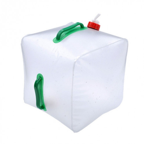 Seau pliant de camping en plein air 20L Sac d'eau pliable en plastique transparent SH92191409-05