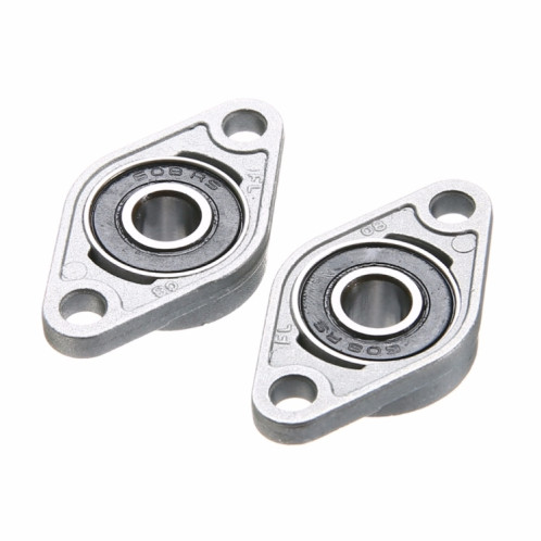 2 PCS Diamond KFL-08000001 Boîtier de roulement en alliage de zinc Boîtier miniature en alliage de zinc Roulement Accessoires d'imprimante 3D Universel, Taille: KFL001 (diamètre intérieur 12) SH23031843-07