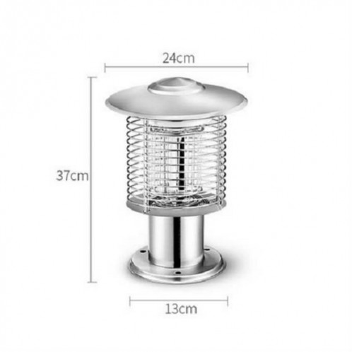 Lampe anti-moustique extérieure imperméable de jardin de cour extérieure, couleur: argent 388Q SH6304835-05