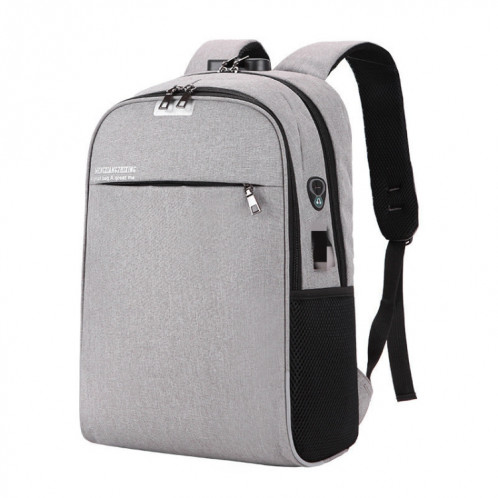 Sac à dos pour ordinateur portable Sacs d'école Sac à dos de voyage anti-vol avec port de chargement USB (Gris) SH901D1490-07