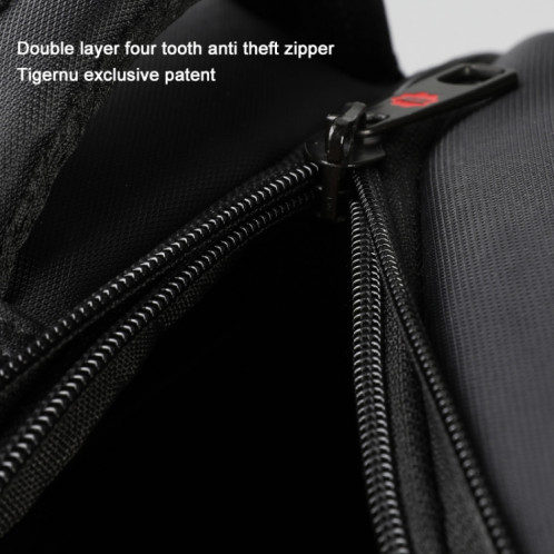 Sacs à dos en nylon anti-vol pour ordinateur portable Voyage à la mode scolaire Cartable décontracté pour hommes 15,6 pouces (noir) SH101A728-07