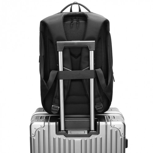 Sac à dos de voyage pour hommes de grande capacité Sac à dos anti-vol pour ordinateur portable avec port de chargement USB (noir) SH801A788-07