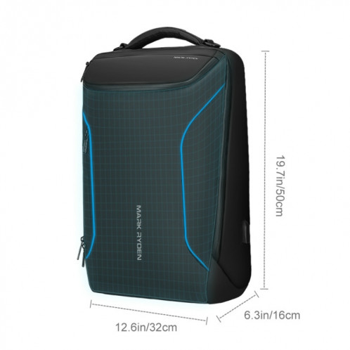 Mode hommes sac à dos multifonctionnel sac étanche pour ordinateur portable sac de voyage avec port de chargement USB (noir) SH401A1462-07