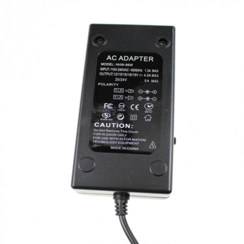 110-220V AC à DC 12V / 15V / 16V / 18V / 19V / 20V / 24V adaptateur de chargeur universel pour ordinateur portable SH001A1082-05