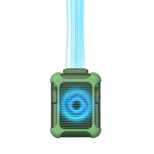 Ventilateur mural extérieur de chargement USB Ventilateur portatif à la taille (vert foncé + vert clair) SH801A752-07