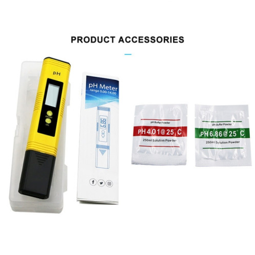 Stylo de test PH de haute précision portable PH Acidité mètre PH Instrument de détection de la qualité de l'eau (jaune) SH801A1562-010
