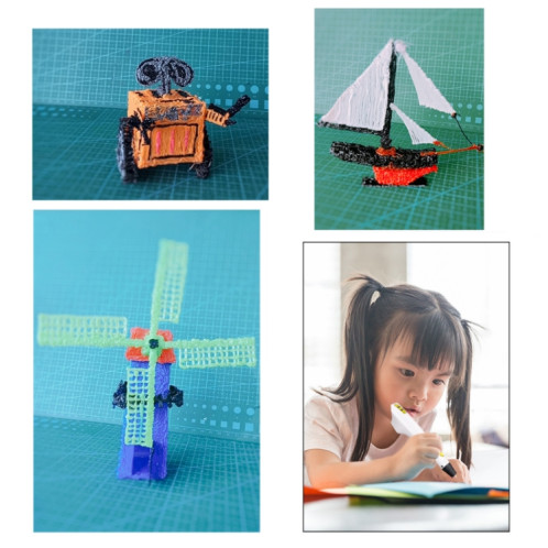 Stylo d'impression 3D pour enfants Toy Art Doodle Pen, spécification : prise USB + UE SH240256-07