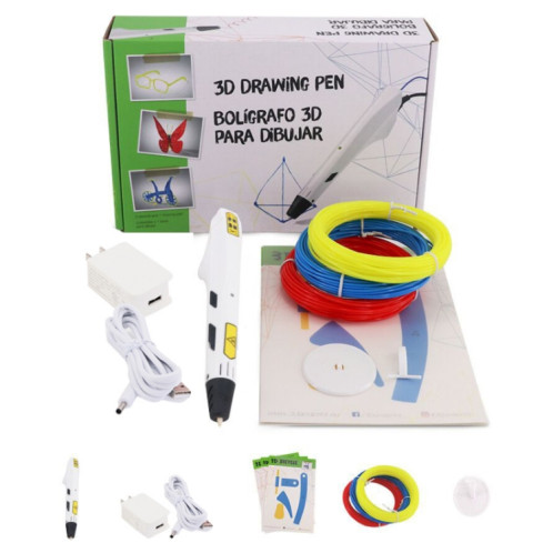 Stylo d'impression 3D pour enfants Toy Art Doodle Pen, spécification : prise USB + UE SH240256-07