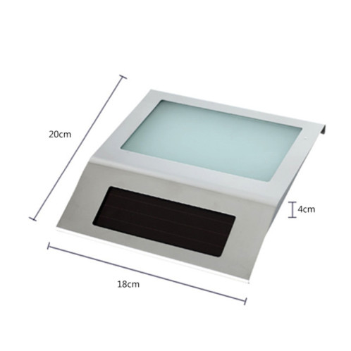 Indicateur lumineux de numéro de maison fixé au mur d'acier inoxydable solaire imperméable extérieur de 2 LED SH38981980-08
