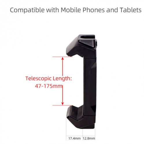 Xiletu Xj-13 Pince de téléphone à montage sur trépied en direct avec trous de vis de 1/4 pouce et base de chaussure froide SX8038213-09