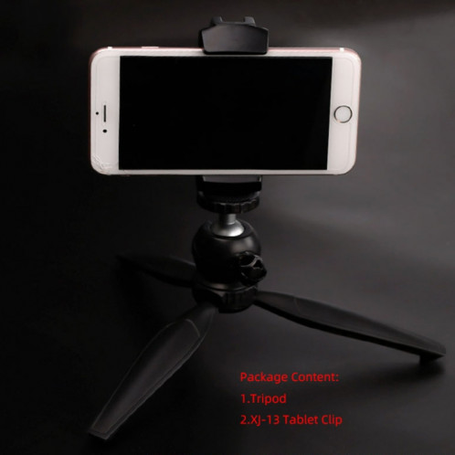 Xiletu Xj-13 Pince de téléphone à montage sur trépied en direct avec trous de vis de 1/4 pouce et base de chaussure froide SX8038213-09