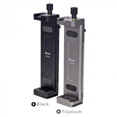 Xiletu Xj15 Live Broadcast Desktop Full Metal Tripod Mount Tablet Pc Phone Clamp avec trous de vis de 1/4 pouce et base de chaussure froide (gris argenté) SX101A1117-012