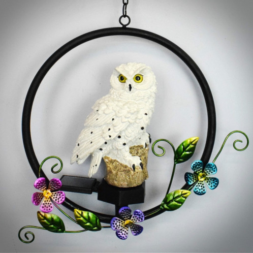 Lampe à suspension solaire à DEL de jardin en forme de hibou (blanc) SH901A1468-05
