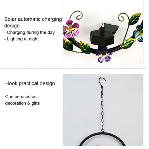 Lampe à suspension solaire à DEL de jardin en forme de hibou (marron) SH901B1795-05