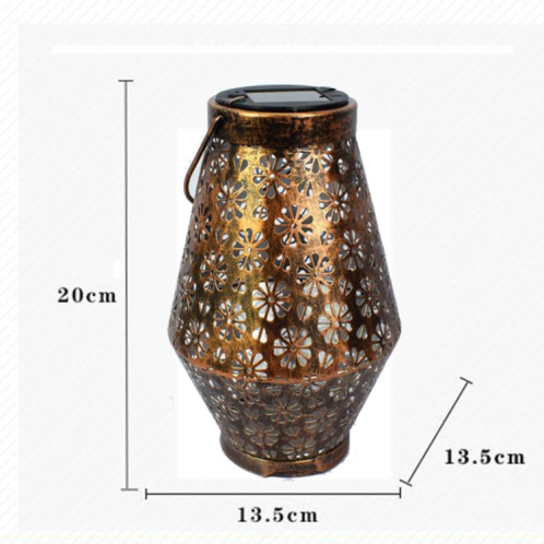 Lanterne solaire extérieure en fer forgé décoration de jardin lumière LED suspension SH4681784-08