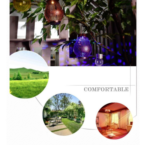 Lanterne solaire extérieure en fer forgé décoration de jardin lumière LED suspension SH4681784-08