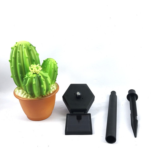 Simulation extérieure solaire plantes en pot lampe de paysage LED Courtyard Lawn Light (cactus à trois têtes) SH301A997-06