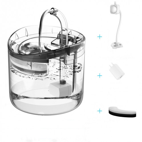 Distributeur d'eau à circulation automatique pour animaux de compagnie silencieux et ne fuit pas, Spécifications: Prise UE, Style: Démarreur à induction intelligent SH12045-06