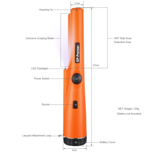 GP-Pointer S Détecteur de métaux Détecteur d'or Pointeur pointant (Vert) SG901B1758-07