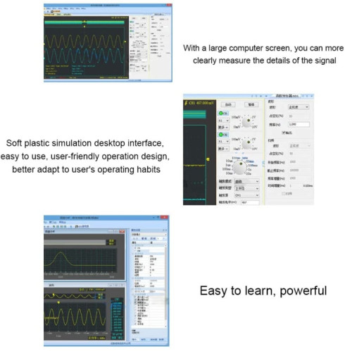ISDS205A Bande passante multifonctionnelle 20M 48mgs / s USB Virtual Oscilloscope PC Spectrum PC Spectrum Analyzer et enregistreur de données SH29711136-08