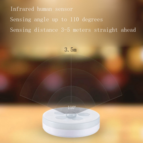 Lampe de table de chevet de chambre à coucher de contrôle de veilleuse à induction intelligente du corps humain à LED, style: rechargeable (lumière blanche) SH902B249-09