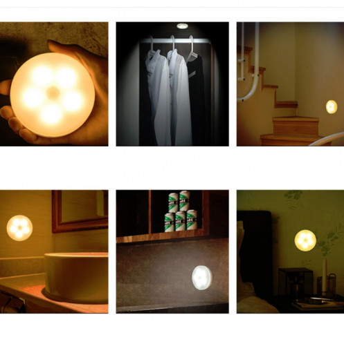 Lampe de table de chevet de chambre à coucher de contrôle de veilleuse à induction intelligente du corps humain à LED, style: rechargeable (lumière blanche) SH902B249-09