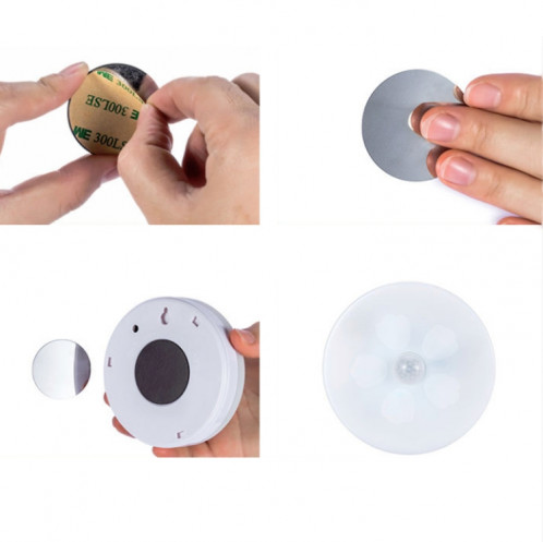 Lampe de table de chevet de chambre à coucher de contrôle de veilleuse à induction intelligente du corps humain à LED, style: rechargeable (lumière blanche) SH902B249-09