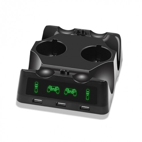 Base de charge multifonctionnelle de chargeur de manette de jeu iPlay pour PS4 VR / PS VR / PS Move SI08071501-06