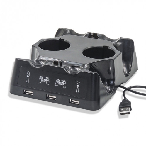 Base de charge multifonctionnelle de chargeur de manette de jeu iPlay pour PS4 VR / PS VR / PS Move SI08071501-06