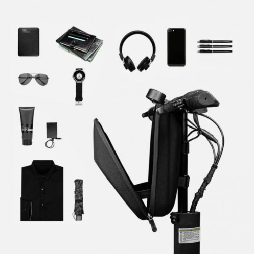 Pour Xiaomi No.9 Scooter électrique en cuir PU étanche EVA sac à coque rigide sac avant de voiture pliant électrique, taille: 30 x 16,5 x 14,5 cm (noir) SH601A705-06