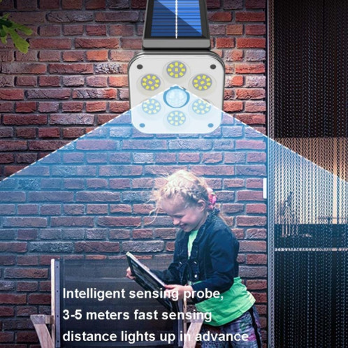 54 LED lumière murale solaire extérieur étanche corps humain induction lampe de jardin réverbère SH3902430-08