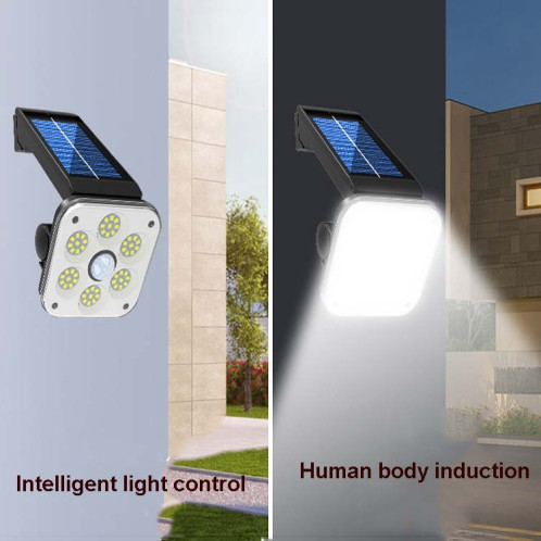 54 LED lumière murale solaire extérieur étanche corps humain induction lampe de jardin réverbère SH3902430-08