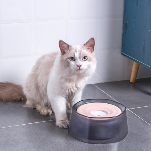 Buvette de flottabilité pour animaux de compagnie Eau anti-éclaboussures pour chiens et chats Bol d'eau potable (rose) SH401A1560-07