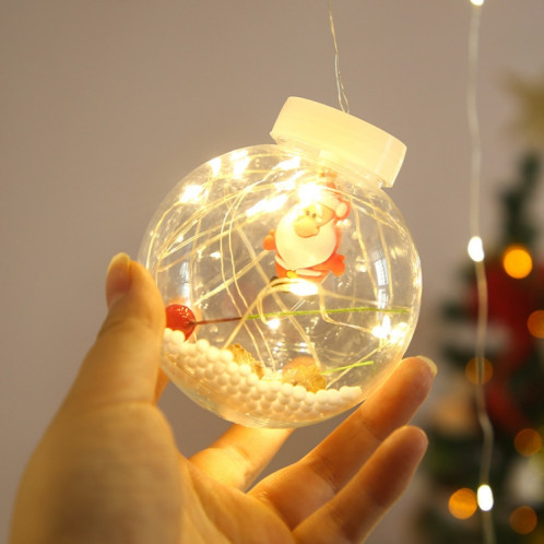Lumière de rideau de fil de cuivre à LED souhaitant une boule de décoration de Noël, livraison de style aléatoire, type de prise: prise UE (lumière blanche chaude) SH801A1266-05