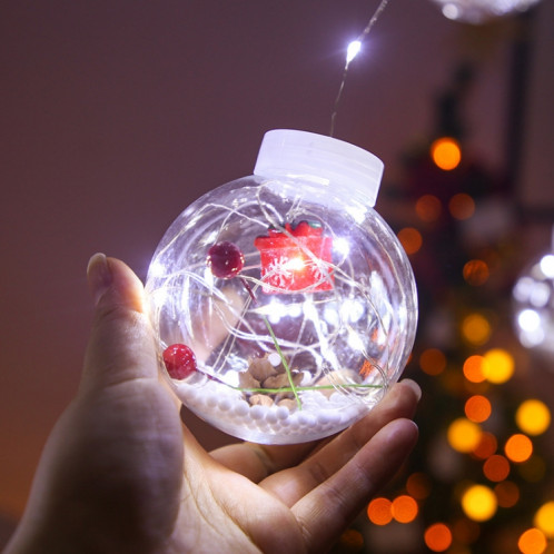 Lumière de rideau de fil de cuivre à LED souhaitant une boule de décoration de Noël, livraison de style aléatoire, type de prise: (lumière blanche) SH801B210-05