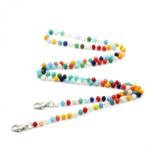 5 PCS Mask Lanyard Handmade Crystal Bead Chain Anti-Drop Hanging Glasses Chain, Couleur: Coloré SH1001452-06