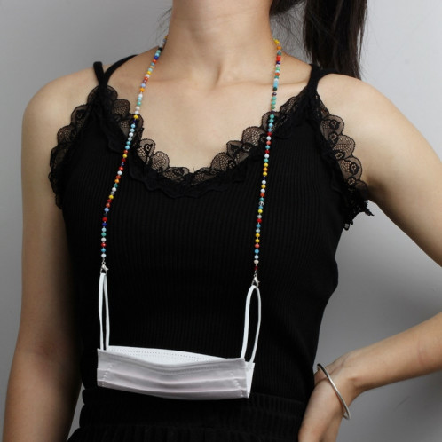 5 PCS Mask Lanyard Handmade Crystal Bead Chain Anti-Drop Hanging Glasses Chain, Couleur: Coloré SH1001452-06