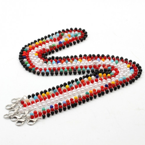 5 PCS Mask Lanyard Handmade Crystal Bead Chain Anti-Drop Hanging Glasses Chain, Couleur: Noir SH1002566-06