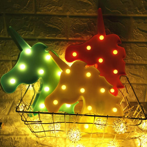 Lumière de décoration de vacances à LED Veilleuse licorne (vert clair) SH801E1566-06