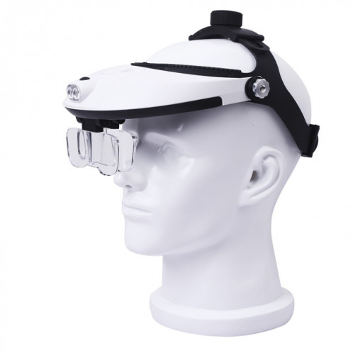 La loupe de lecture et de réparation des personnes âgées avec 2 lampes LED loupe HD montée sur la tête SH3793528-05