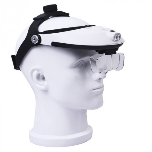 La loupe de lecture et de réparation des personnes âgées avec 2 lampes LED loupe HD montée sur la tête SH3793528-05