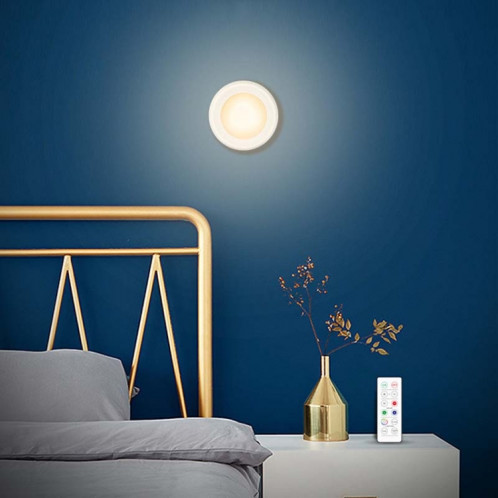 6 PCS / Set 16 couleurs RVB LED veilleuse stroboscopique atmosphère Pat lumière télécommande armoire avec 2 télécommandes SH5766469-010