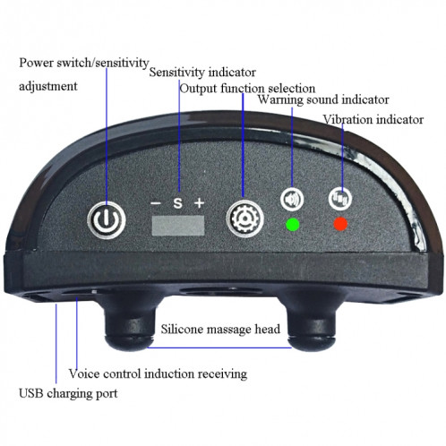 Arrêt d'écorce de verrouillage automatique d'identification intelligente étanche rechargeable (vert) SH301D195-06