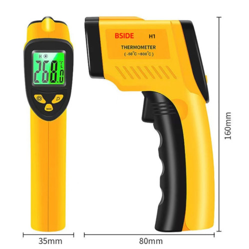 Thermomètre infrarouge BSIDE H1 550 degrés Celsius Thermomètre portatif sans contact SB58751262-013