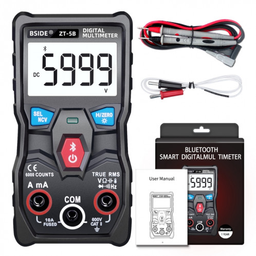 BSIDE ZT-5B Smart Bluetooth 6000 mots multimètre numérique à plage automatique SB5879287-05