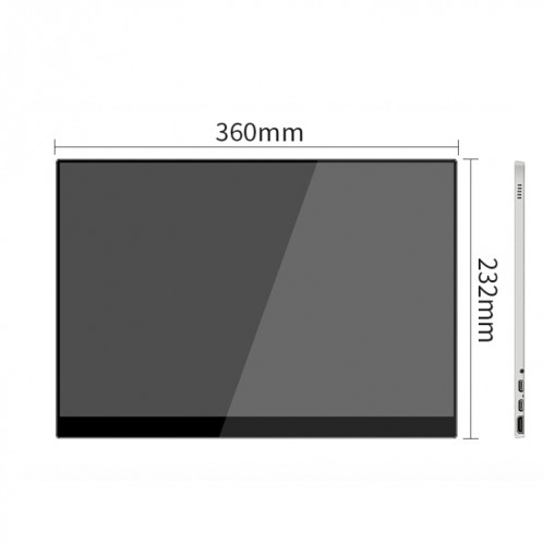 Écran portable 1080P de 15,6 pouces, style: Version tactile à batterie SH2104889-010