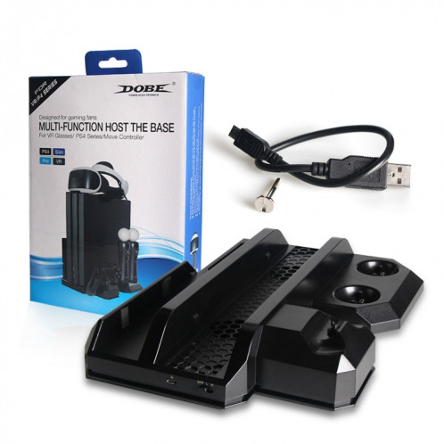 DOBE TP4-888 support multifonction hôte double Base de chargement poignée de ventilateur support de charge pour PS4 / SLIM / PRO / VR SD2601458-06