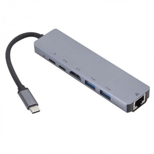 Station d'accueil 6 en 1 USB3.1 Type-C vers HDMI + RJ45 pour Station d'accueil Nintendo Type-C SH66771765-06